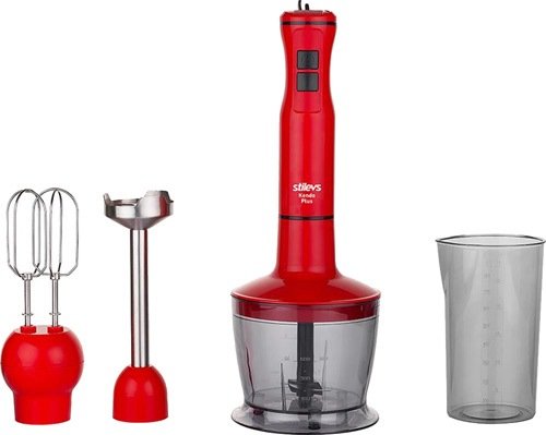 Stilevs Kendo Plus El Blender Seti Kırmızı