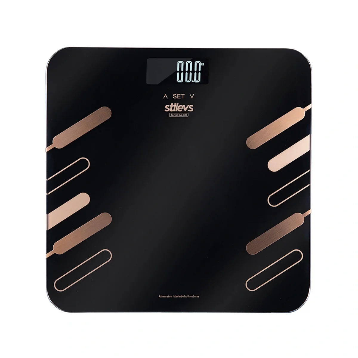 Stilevs Tartar BA-739 Banyo Baskülü - Siyah-Gold