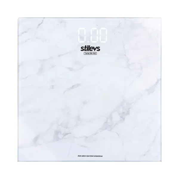 Stilevs Tartar BA-965 Cam Banyo Baskülü - Beyaz