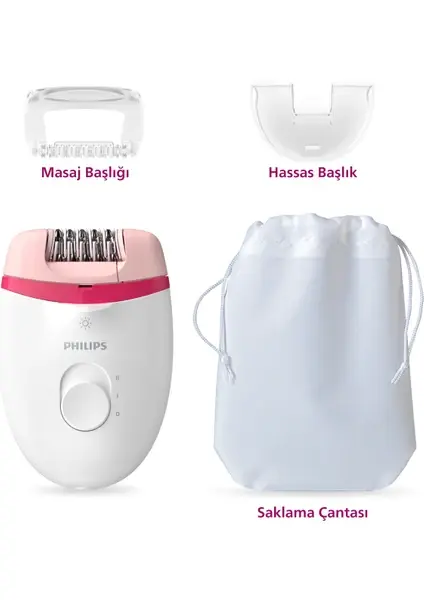 Philips BRE255/05 Satinelle Essential Kablolu Kompakt Epilatör