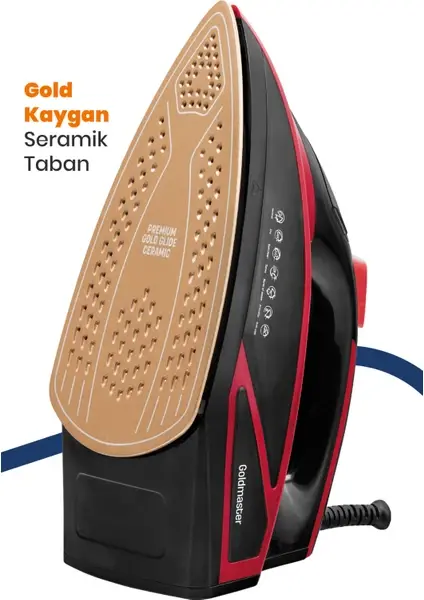 Goldmaster Projet GM-7632 2600W Seramik Tabanlı 160 gr Şok Buharlı Ütü