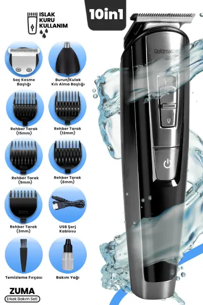 Goldmaster GM-8109 Zuma Islak ve Kuru Erkek Bakım Seti