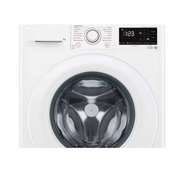 LG F4V3VYW3WE B Sınıfı 9 kg 1400 Devir Beyaz Çamaşır Makinesi