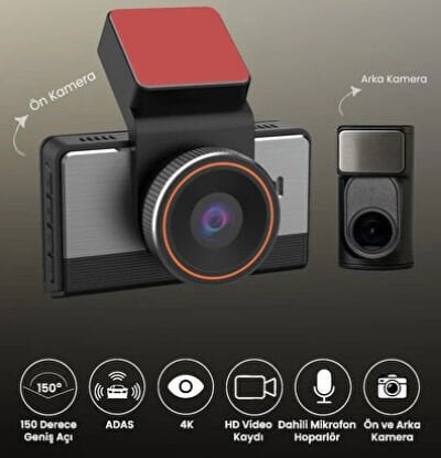 Mieco G4 2K QHD GPS 4G WiFi 140 Derece Geniş Açı Gece Görüşü araç kamera