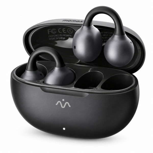 MOMAX BT15D VİBE KLİPSLİ AI ÇEVİRİ SİYAH BLUETOOTH KULAKLIK