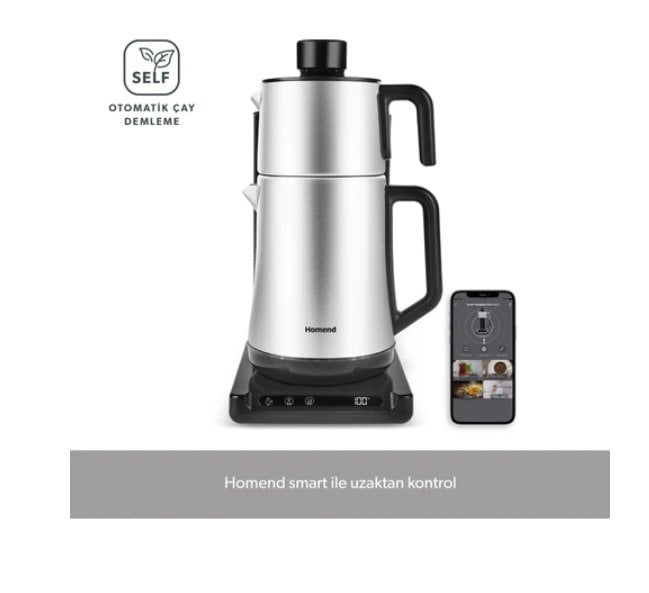 HOMEND SMART ROYALTEA PLUS 1781H 2in1 WİFİ İNOX OTOM. ÇAY VE TÜRK KAHVE MAKİNESİ