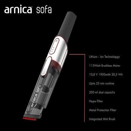 ARNİCA SOFA ET13401 İNOX ŞARJLI EL SÜPÜRGESİ