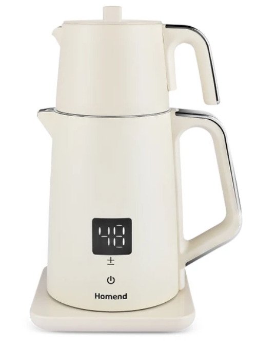 HOMEND ROYALTEA COOLTOUCH 1797H KREM ÇELİK ÇAY MAKİNESİ
