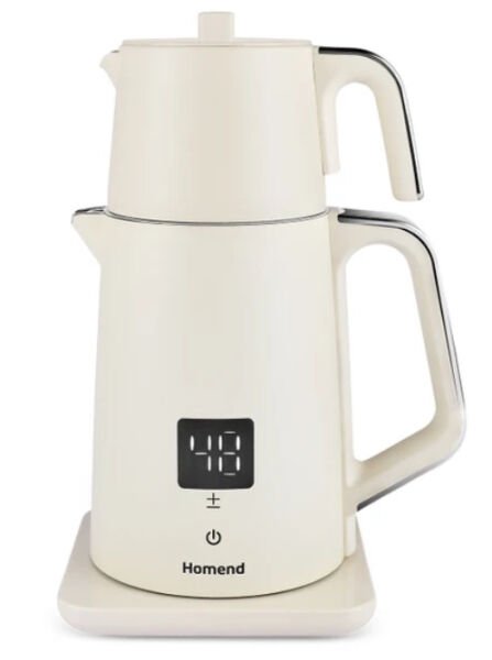 HOMEND ROYALTEA COOLTOUCH 1797H KREM ÇELİK ÇAY MAKİNESİ