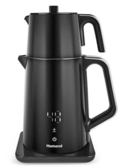 HOMEND ROYALTEA COOLTOUCH 1798H SİYAH ÇELİK ÇAY MAKİNESİ