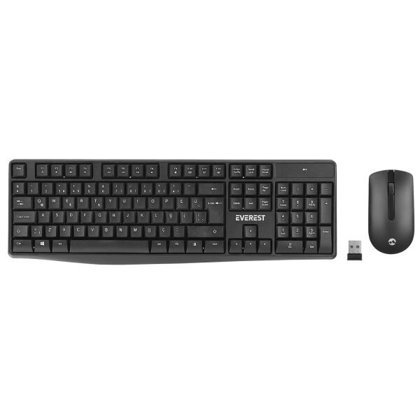 EVEREST KM-7500 SİYAH KLAVYE MOUSE SET