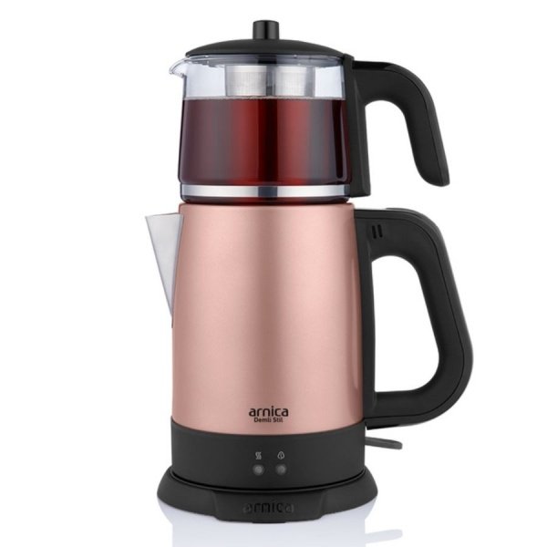 Arnica Demli Stil Rose Cam Çay Makinesi